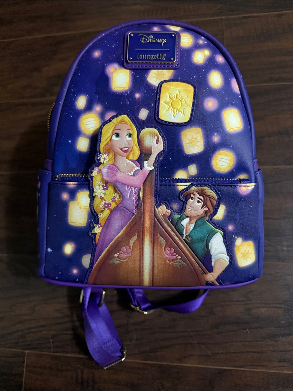 Loungefly Tangled Lanterns Purple Mini Backpack